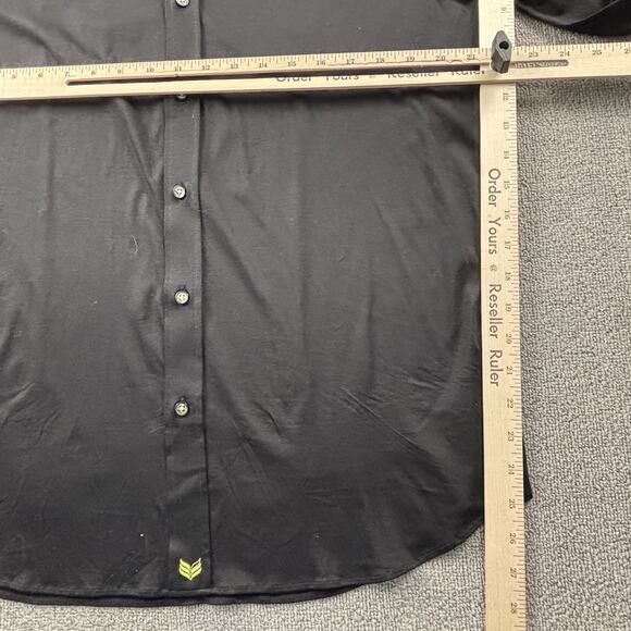 Buttercloth Shirt Adult Large Black Button Up Long Sleeve Active Casual Men's - Picture 12 of 14